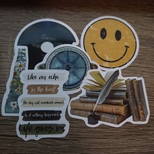 4/$10 Stickers - Set of 6 Aesthetic Stickers